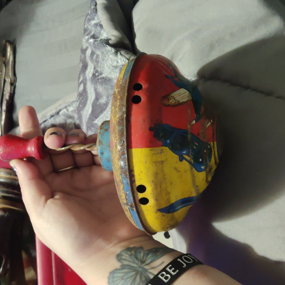 Vinatage 1965 buck rogers spin top toy